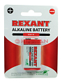 Картинка REXANT 6LR61 алкалиновая батарейка, тип крона от интентернет-магазина КЕАЛАН