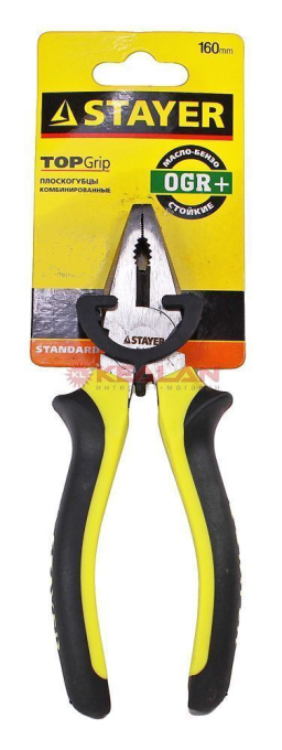 STAYER "STANDARD" TopGrip 2205-1-16_z01, плоскогубцы, 160 мм.