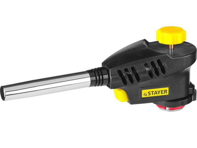 STAYER ProTerm Turbo, PG 400, 1300°C, турбо нагрев + 30%, газовая горелка с пьезоподжигом на баллон 