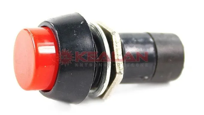 REXANT выключатель-кнопка 250V 1А (2с) ON-OFF красная