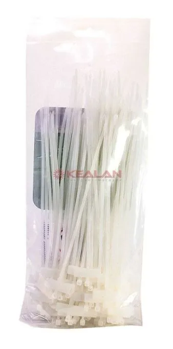 Fortisflex 200x2.5 стяжка нейлоновая крепежная с марировочной площадкой белая, 100 шт.