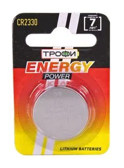 ТРОФИ CR2330 ENEGRY POWER литиевая батарейка, 1 шт.