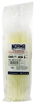 NORMA CT 200x2.6 хомут-стяжка полиамид 6.6, морозостойкий, белый, 100 шт.