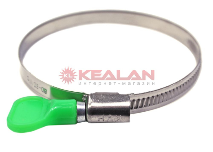 KVP 60-80/9 W2 хомут червячный с ключом, нержавеющая сталь