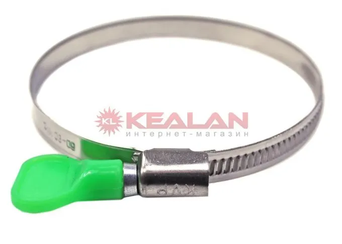 KVP 60-80/9 W2 хомут червячный с ключом, нержавеющая сталь