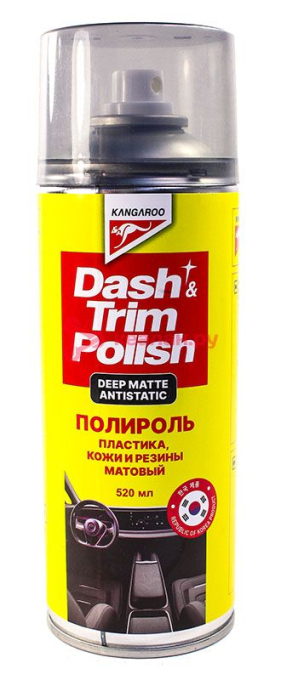 KANGAROO Dash&Trim Polish Deep Matte полироль матовый для пластика, кожи и резины, 520 мл.