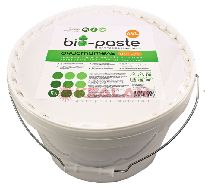 AVL bio-paste amorphous silicon dioxide паста для мытья рук, древесная мука + диоксид кремния, 11 л.