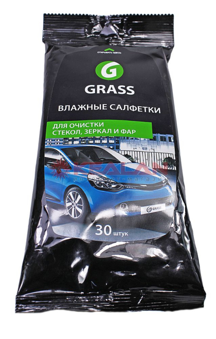 GRASS салфетка влажная для очистки стекол, зеркал и фар