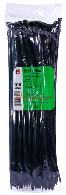 Fortisflex 300x3,5B стяжки кабельные, черные, 100 шт.