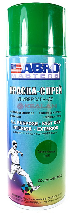 ABRO MASTERS краска-спрей, светло-зеленая, 400 мл.