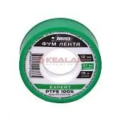 ABRO MASTERS PTFE-12-010-15-RE ФУМ лента Expert lite, 0,1 мм, 12 мм, 15 м.