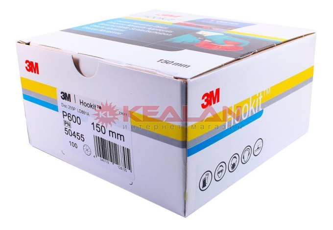 3M™ 50455 255P+ круг абразивный, золотой, 15 отверстий, Р600, 150 мм.