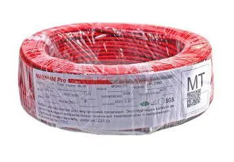 Magnum 2x0.75 мм² провод монтажный черно-красный, медный, 100 м. 