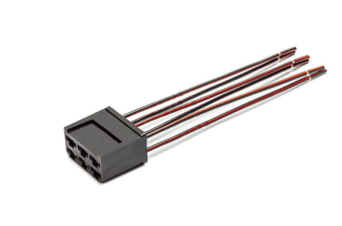 CARGEN AX37401 разъем 1/02503/80 межжгутовой 6-ти контактный гнездовой серии 6.3, с проводами 1,0 мм