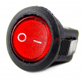 REXANT выключатель клавишный круглый 250V 3А (2с) ON-OFF красный
