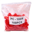 DR. REIFEN PC-100R колпачок красный для вентиля накачки колеса, в упаковке 100 шт.