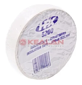 HPX IW1510 изоляционная лента ПВХ, белая, 15 мм, 10 м.