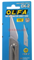OLFA OL-CK-2 нож хозяйственный с выдвижным лезвием, корпус и лезвие из нержавеющей стали, 20 мм.