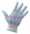 SIZN перчатки рабочие ХБ с ПВХ точка standard, 5 нитей