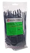 Fortisflex 150x3.5 стяжка нейлоновая с отверстием под винт черная, 100 шт.