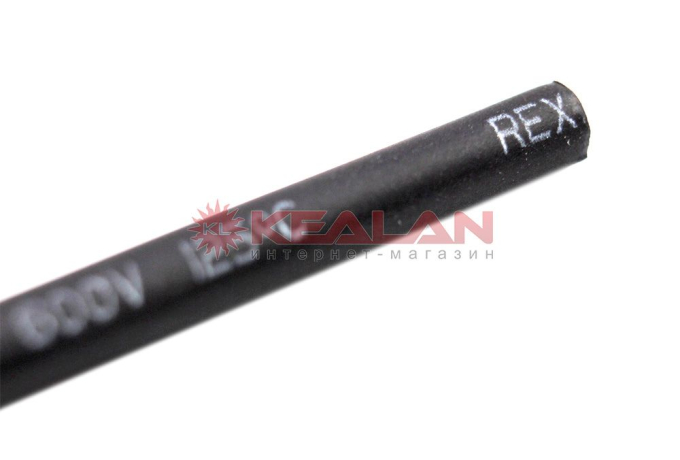 REXANT ТУТнг 2,5/1,25 термоусадочная трубка, черная, нарезка по 1 м.