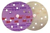3M™ 51158 260L Purple круг абразивный полировальный, 15 отверстий, Р1200, 150 мм.