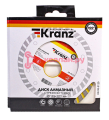 KRANZ KR-90-0120 диск алмазный отрезной Turbo 115x22,2x2,4x10мм.