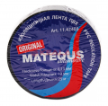 MATEQUS 11.42403 изоляционная лента, профессиональная, ПВХ, черная, 0,13 мм, 19 мм, 25 м.