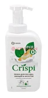 GRASS CRISPI пенка для мытья посуды с соком груши и экстрактом базилика, 550 мл.