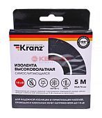 KRANZ KR-09-2510 изолента высоковольтная, до 10 кВ, самослипающаяся, 25 мм, 5 м.
