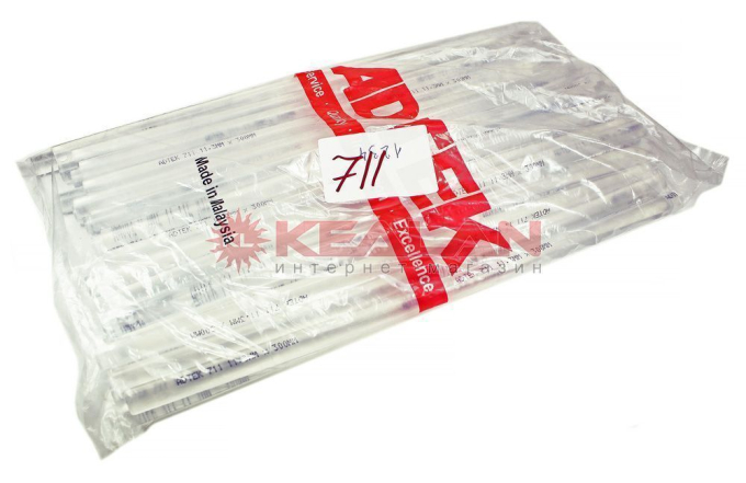 Adtek 711 клеевой стержень, термоплавкий клей, прозрачный, d=11,3 мм, L=300 мм.
