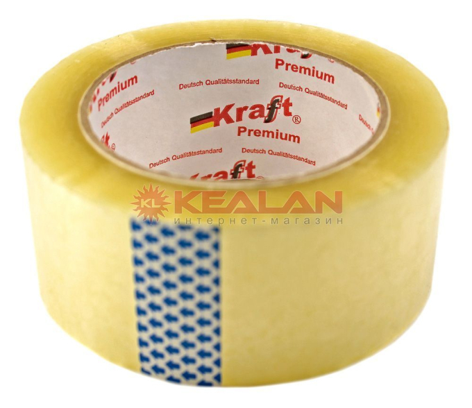 Kraft cкотч упаковочный прозрачный, 40 мкм, 48 мм, 100 м.