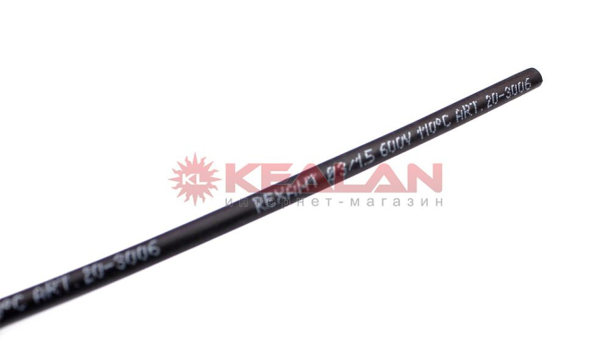 REXANT 20-3006 ТУТнг 3/1,5 термоусадочная трубка, черная, нарезка по 1 м.