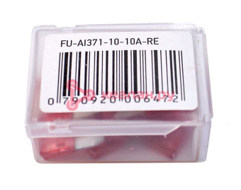 ABRO MASTERS FU-AI371-10-10A-RE предохранители флажковые мини, 10 А, 10 шт.