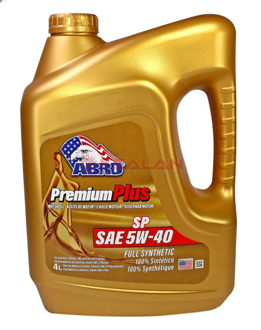 ABRO MO-FS-5-40-SP-4L масло моторное синтетическое SAE 5W-40 SP, 4 л.