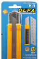 OLFA OL-H-1 нож с выдвижным лезвием, с резиновыми накладками, 25 мм.