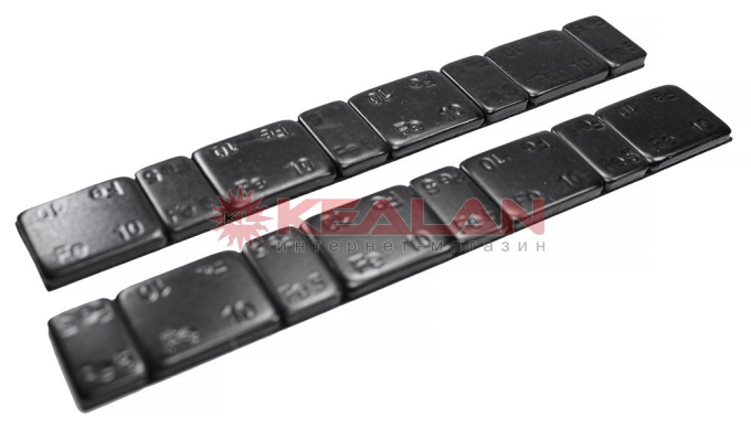 TECH K096 стальные самоклеящиеся черные грузики, 4 х 5 г, + 4 х 10 г, 60 г, 25 шт.
