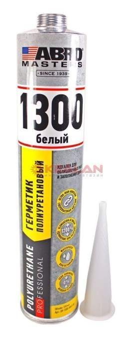 ABRO MASTERS UR-1300-WHT-RE герметик полиуретановый, белый, 310 мл.