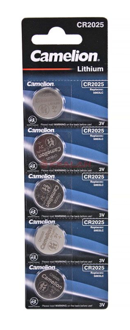 Camelion CR2025 литиевая батарейка, 5 шт.