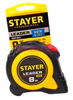 STAYER LEADER рулетка, 8 м, 25 мм.