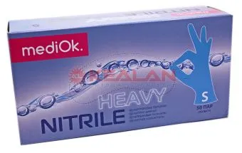 MEDIOK HEAVY нитриловые перчатки, голубые, размер S, 100 шт.