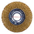 KRANZ щетка дисковая для УШМ, витая латунированная проволока, 100 мм, отв. 22,23 мм