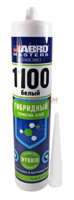 ABRO MASTERS HS-1100-WHT-RE герметик-клей гибридный, белый, 310 мл.