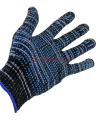 SIZN перчатки рабочие графит ХБ с ПВХ точка, 4 нити