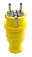 REXANT 111-014 вилка прямая влагозащищенная, c/з, 16 А, IP44, каучук желтая