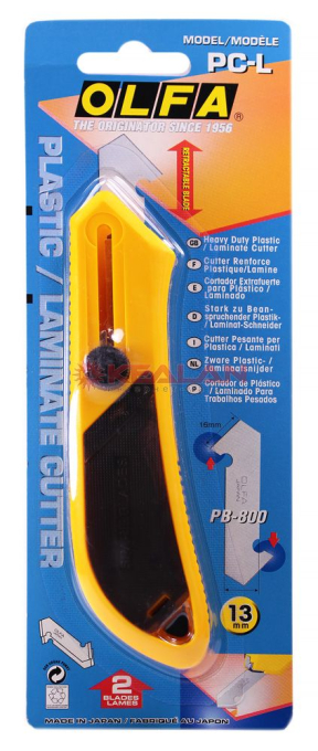 OLFA OL-PC-L набор, резак для пластика усиленный с 3-мя лезвиями PC-L, 13 мм.