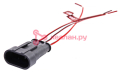 CARGEN AX364 разъем 282105-1 3-х контактный штыревой, с проводами 0,5 кв.мм, 1 шт.