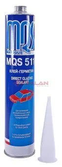 MATEQUS MQS 511 клей-герметик для вклейки стекла, 3 часа, 310 мл.