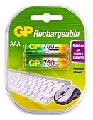 GP R03 аккумуляторная батарейка, 750mAh, в блистере 2 шт.