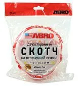 ABRO MASTERS OP-40-R лента клейкая двухсторонняя сверхстойкая, белая, 40 мм, 5 м.